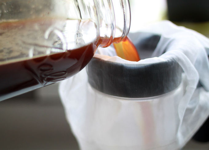 Alongamento alto líquido do saco de filtro da malha de nylon para a filtração do leite da porca do chá do café